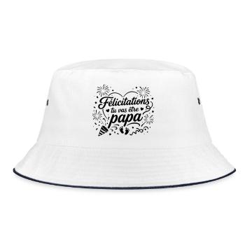 Félicitations tu vas être papa  - Bob - blanc/marine - Devant