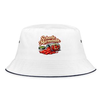 Schade Marmelade german saying Spilled Jam Humor - Bucket Hat - white/navy - Front