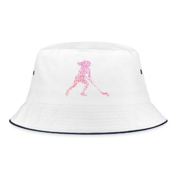 Idée cadeau de hockey en salle pour un fan de floorball - Bob - blanc/marine - Devant