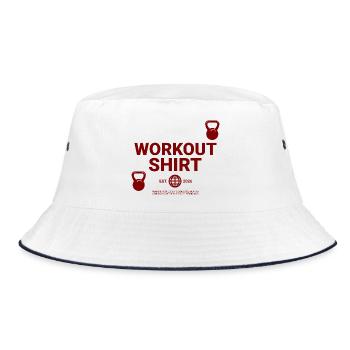 workout shirt - Bucket Hat - white/navy - Front