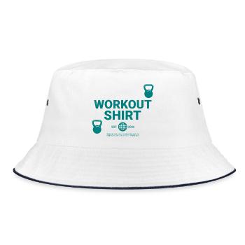 workout shirt - Bucket Hat - white/navy - Front