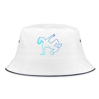 Gift idea for the hip-hop dancer with b-boying - Bucket Hat - white/navy - Front