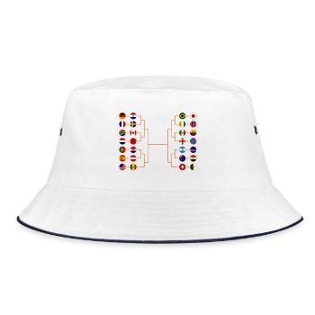 Global Flag Bracket - Bucket Hat - white/navy - Front