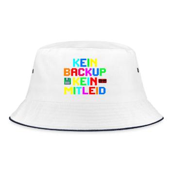 No Ticket No Support Computer Scientist IT Administrator - Bucket Hat - white/navy - Front