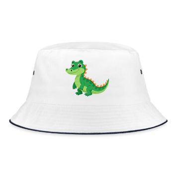 Bébé alligator - Bob - blanc/marine - Devant