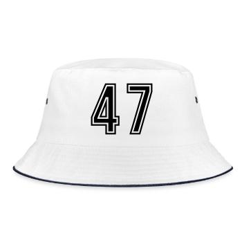 47 Symbole numérique - Bob - blanc/marine - Devant