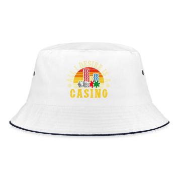 Gambling Fan All I Desire Is A Casino - Bucket Hat - white/navy - Front