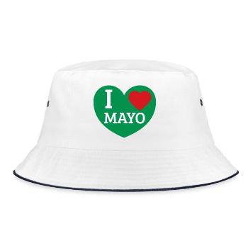 Ich liebe Mayo - Bucket Hat - Weiß/Navy - Vorne