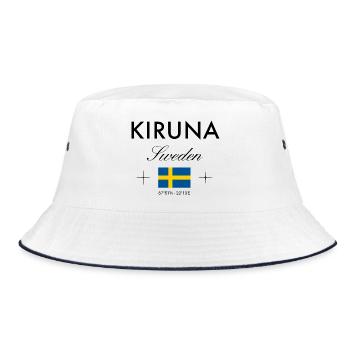 Kiruna, Suède, coordonne un souvenir de voyage - Bob - blanc/marine - Devant