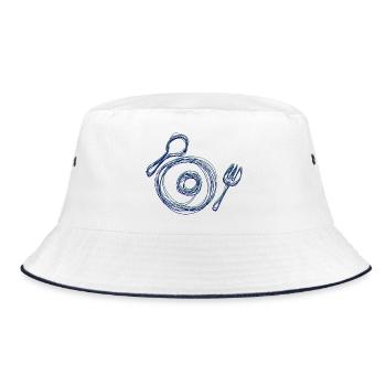 Creative cutlery design - Bucket Hat - white/navy - Front