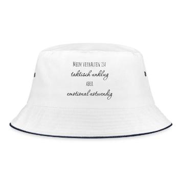 Mein Verhalten ist taktisch unklug - Bucket Hat - Weiß/Navy - Vorne