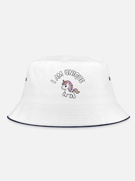 Ich bin einzigartig Einhorn - Bucket Hat - Weiß/Navy