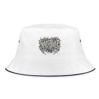 Heavy Metal Nachteule - Bucket Hat - Weiß/Navy - Vorne