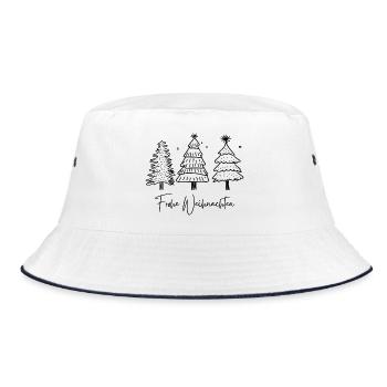 Weihnachten, Ugly Christmas Sweater - Bucket Hat - Weiß/Navy - Vorne