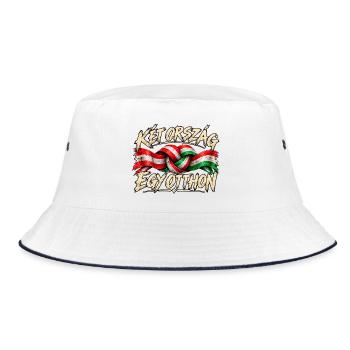 Ungarn Österreich – We Are Family - Bucket Hat - Weiß/Navy - Vorne