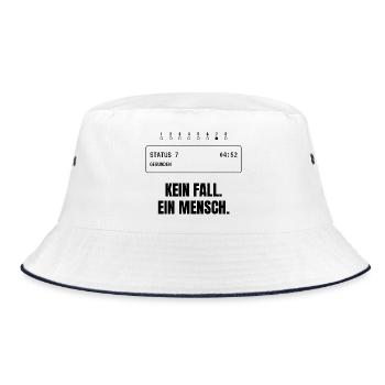 Kein Fall. Ein Mensch. Rettungsdienst - Bucket Hat - Weiß/Navy - Vorne