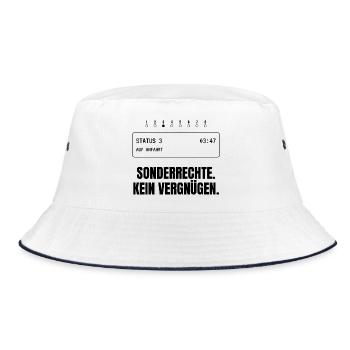 Sonderrechte. Kein Vergnügen. Rettungsdienst - Bucket Hat - Weiß/Navy - Vorne