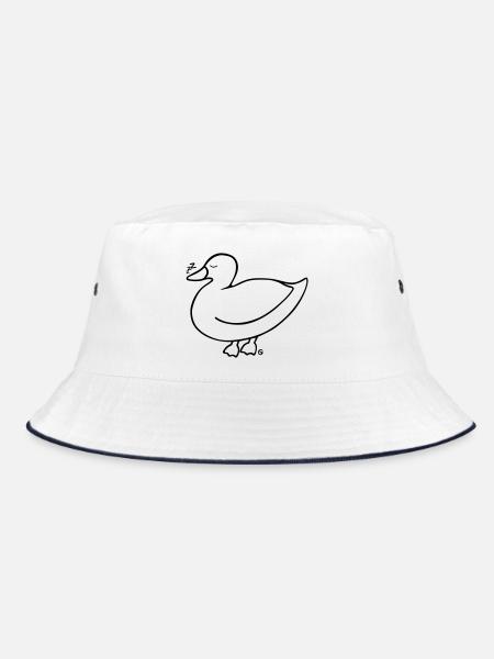 Entekoffeiniert - Bucket Hat - Weiß/Navy