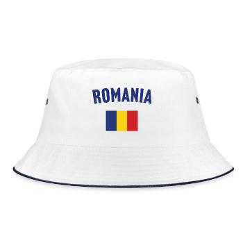 Romania Flag - Bucket Hat - white/navy - Front