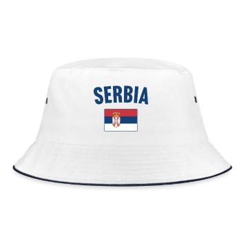 Drapeau de la Serbie - Bob - blanc/marine - Devant