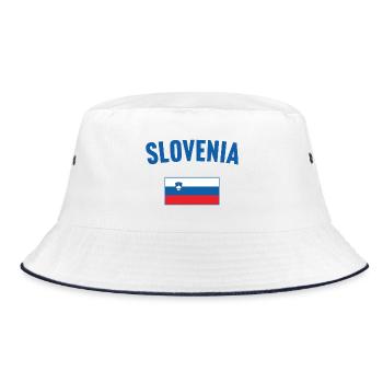 Slovenia Flag - Bucket Hat - white/navy - Front
