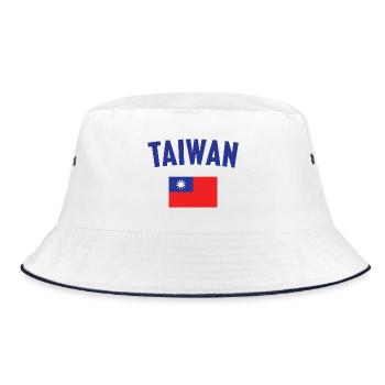 Drapeau de Taïwan - Bob - blanc/marine - Devant
