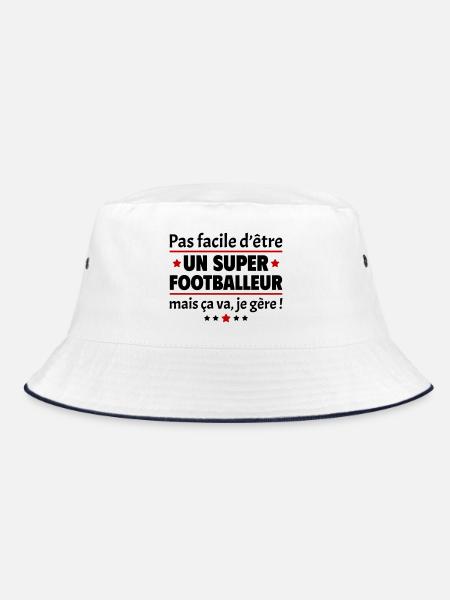 Pas facile d'être un super footballeur, foot, noël - Bob - blanc/marine - Devant