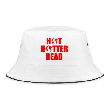 Hot hotter dead - Bucket Hat - white/navy - Front