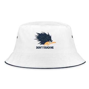 Animal Dont Touch Me Graphic - Bucket Hat - white/navy - Front