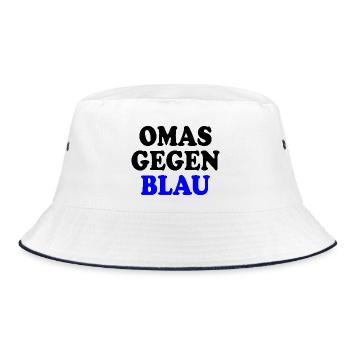 Omas gegen blau - Bucket Hat - Weiß/Navy - Vorne