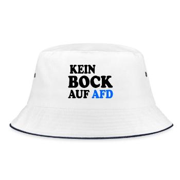 No desire for AfD - Bucket Hat - white/navy - Front