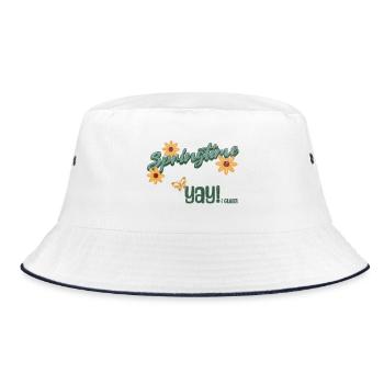YAY, I guess - Bucket Hat - white/navy - Front