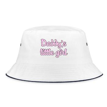Daddy's Girl Grafik - Bucket Hat - Weiß/Navy - Vorne