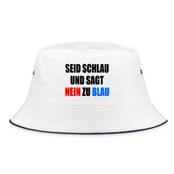 Afd - soyez malin et dites non au bleu - Bob - blanc/marine - Devant