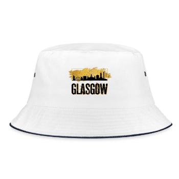 Glasgow Écosse City Skyline Love Gold - Bob - blanc/marine - Devant