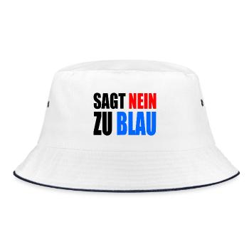Dites non au bleu - AfD - Bob - blanc/marine - Devant