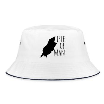 isle of man - Bucket Hat - white/navy - Front