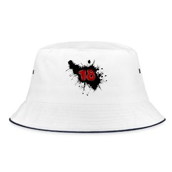 18th birthday - Bucket Hat - white/navy - Front
