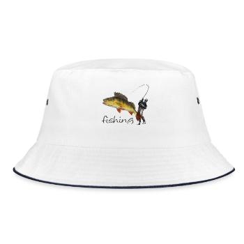 Fishing - Bucket Hat - white/navy - Front