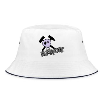 Ruhrpott Pirat - individualisierbar - Bucket Hat - Weiß/Navy - Vorne