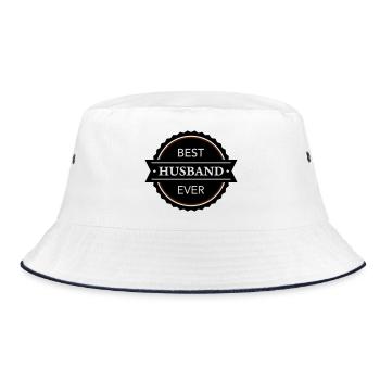 Best Husband ever - Bucket Hat - Weiß/Navy - Vorne
