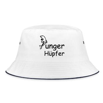 Junger Hüpfer Geschenk - Bucket Hat - Weiß/Navy - Vorne