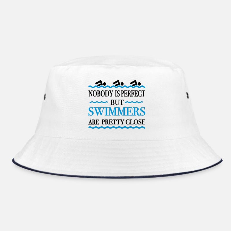 swim - Bucket Hat - white/navy