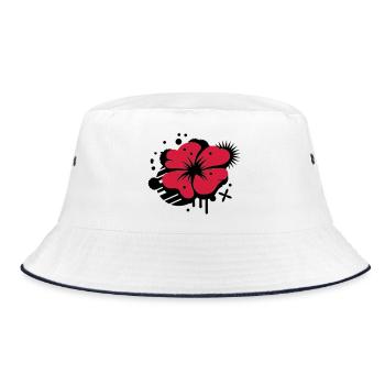 Un coquelicot comme un graffiti - Bob - blanc/marine - Devant