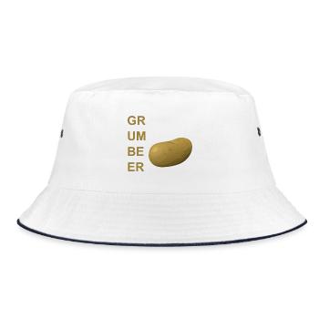 Grumbeer / Potato - Bucket Hat - white/navy - Front
