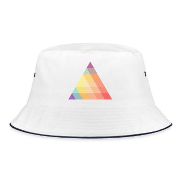 triangle - Bucket Hat - white/navy - Front