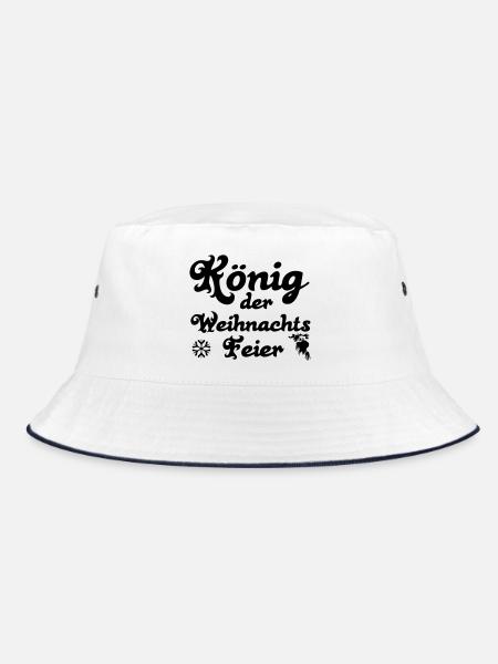 Weihnachtsfeier König Weihnachten Geschenk - Bucket Hat - Weiß/Navy