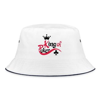 poker - Bucket Hat - white/navy - Front