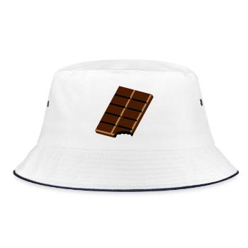 A chocolate bar - Bucket Hat - white/navy - Front