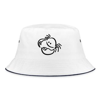 krebs - Bucket Hat - Weiß/Navy - Vorne